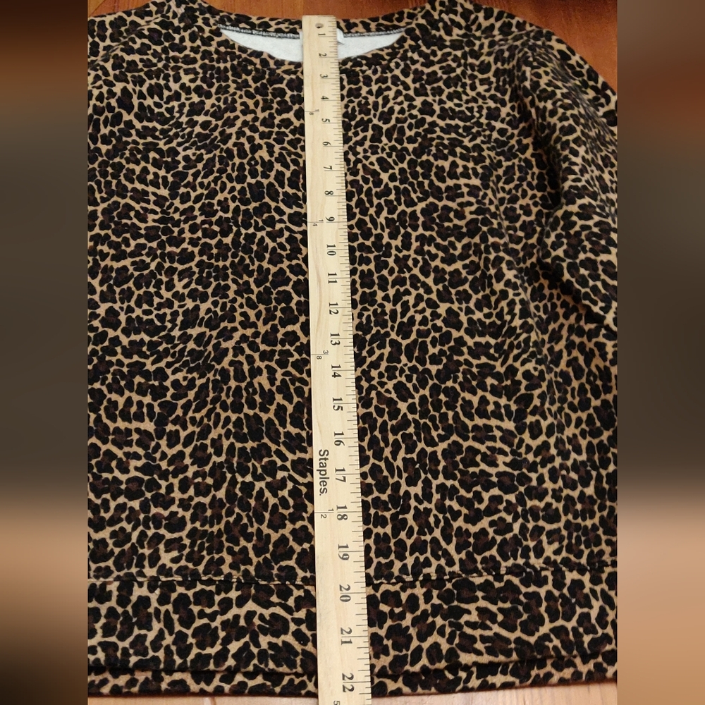 J. Crew Classic Leopard Print Sweatshirt - Picture 10 of 13